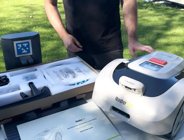 How-To Install Raccoon 2 SE Accessories: RoboUP Garage, Front Wheels, Blades, Ground Stakes & Beacons